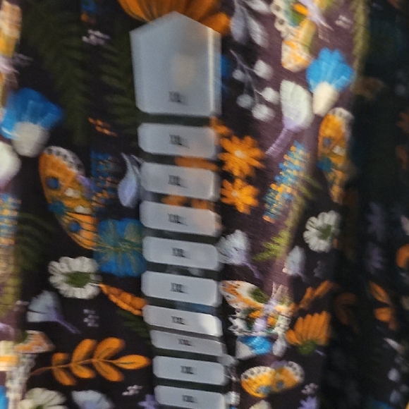 Duluth Trading Co Floral Button-Up Shirt - Black, Blue, Orange - Picture 4 of 6